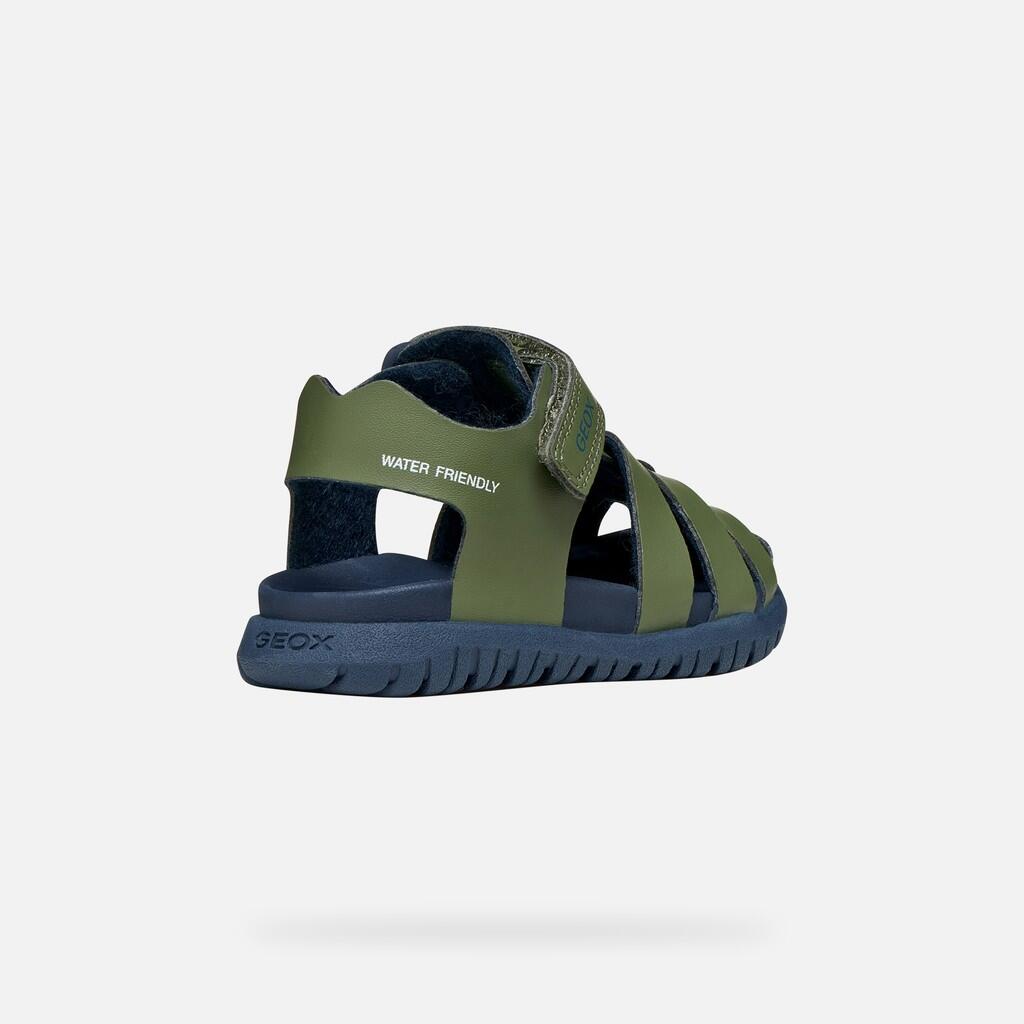 Sandales Bébé Garçon B SANDAL FUSBETTO BOY Vert Sauge/Bleu Marine 6/7