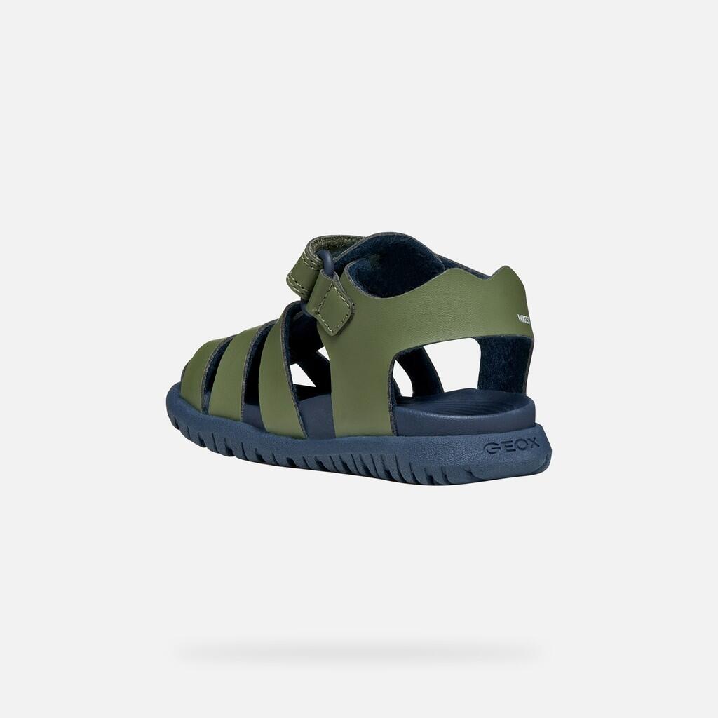 Sandales Bébé Garçon B SANDAL FUSBETTO BOY Vert Sauge/Bleu Marine 5/7