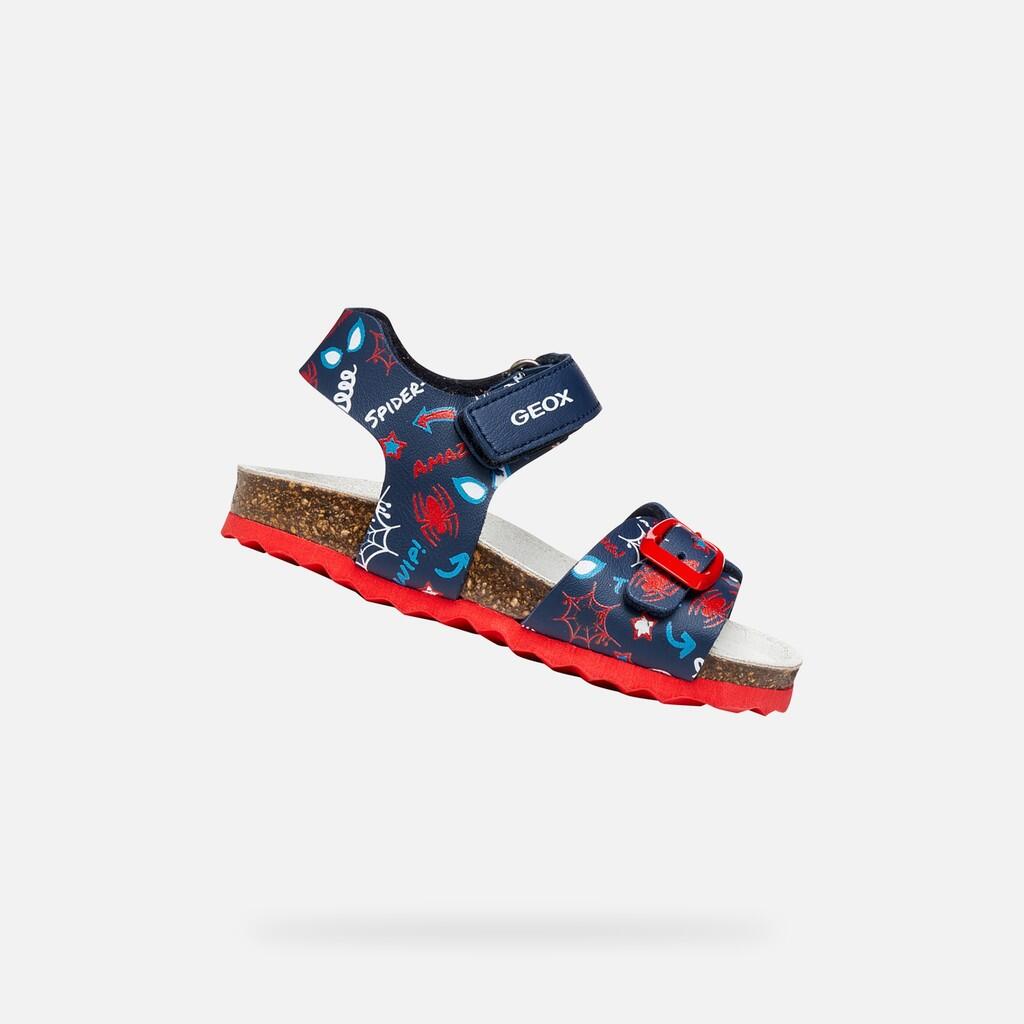 Sandales Bébé Garçon SANDAL CHALKI BABY BOY Bleu Marine/Rouge 1/7