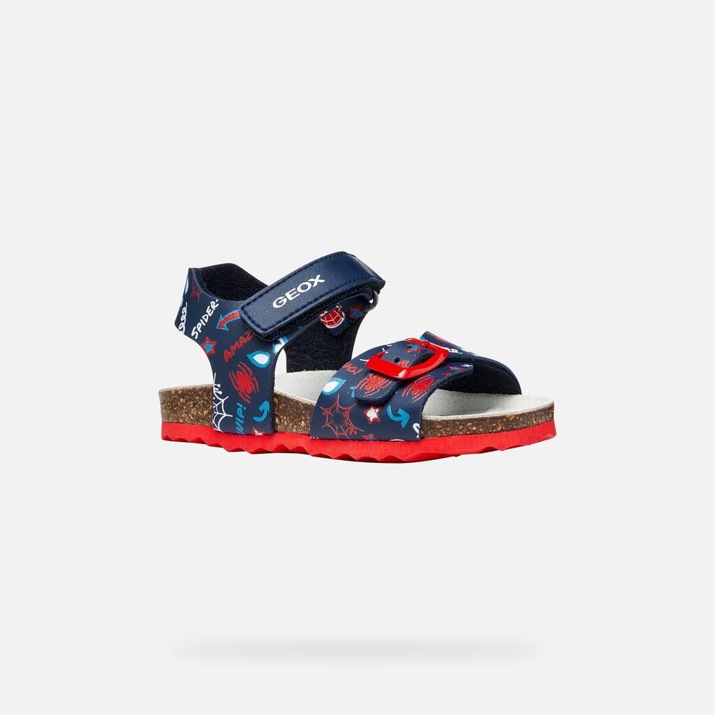 Sandales Bébé Garçon SANDAL CHALKI BABY BOY Bleu Marine/Rouge 4/7