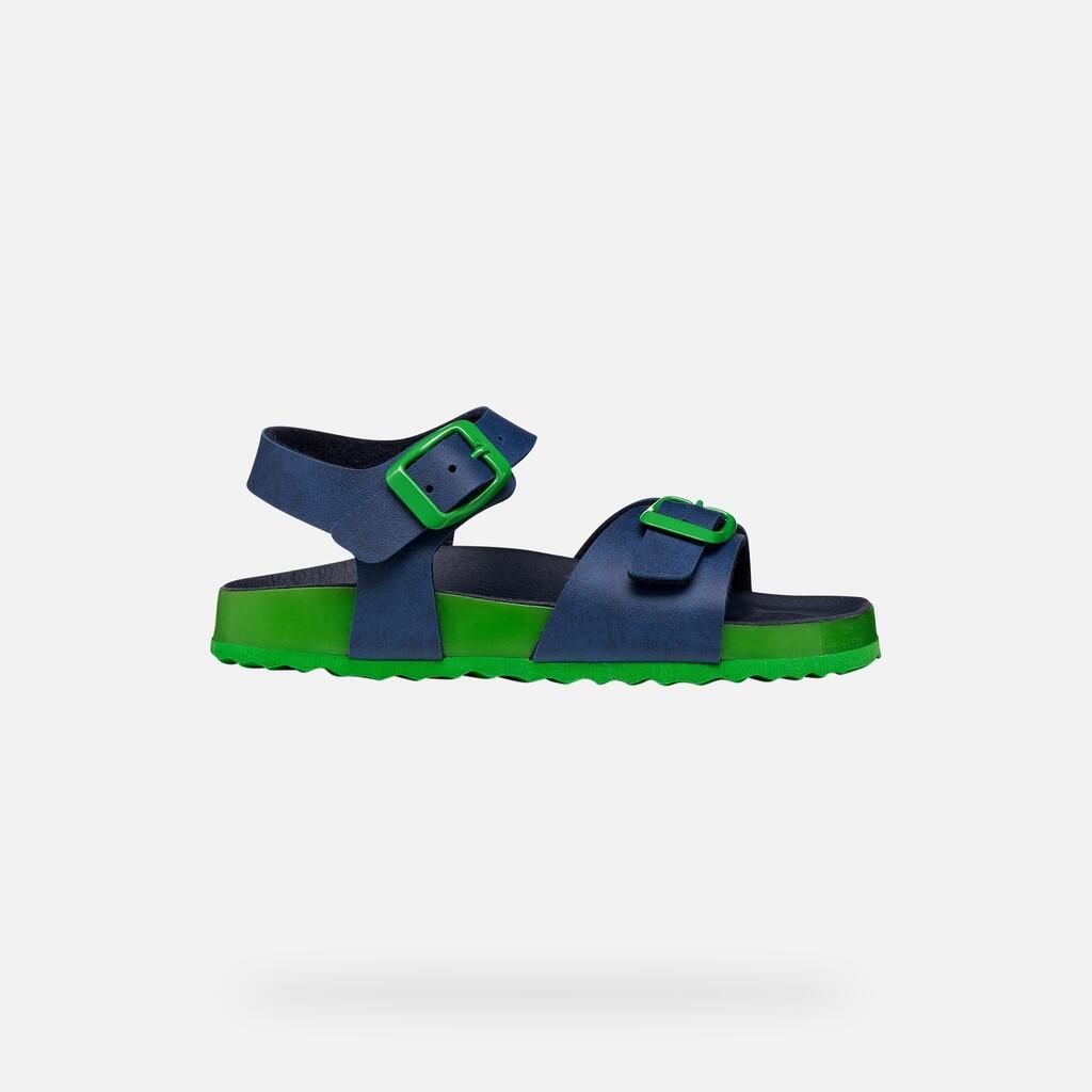 Sandales Garçon GHITA BOY Bleu Aviateur/Vert 2/7