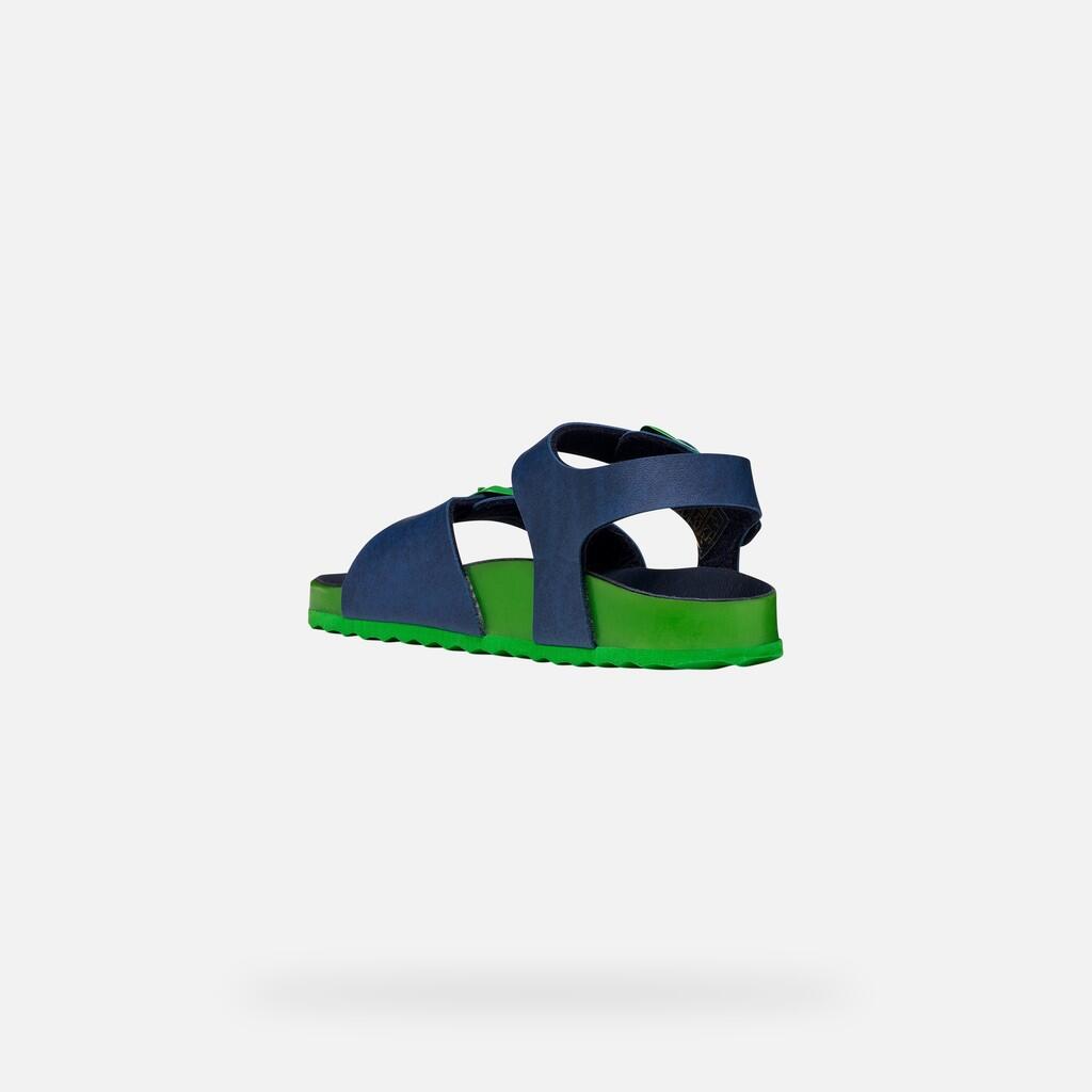 Sandales Garçon GHITA BOY Bleu Aviateur/Vert 5/7
