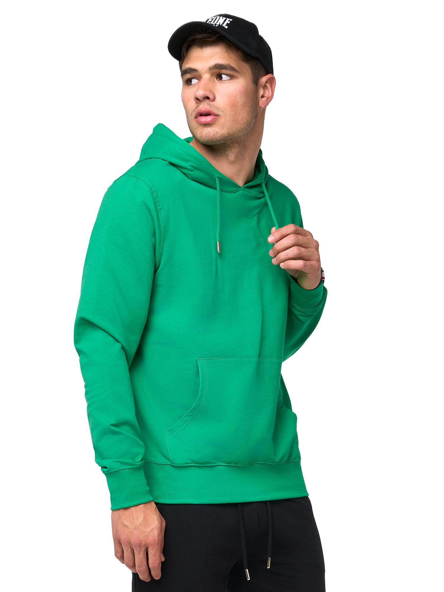 Felpa pull on da uomo con cappuccio Leone Basic 3/8