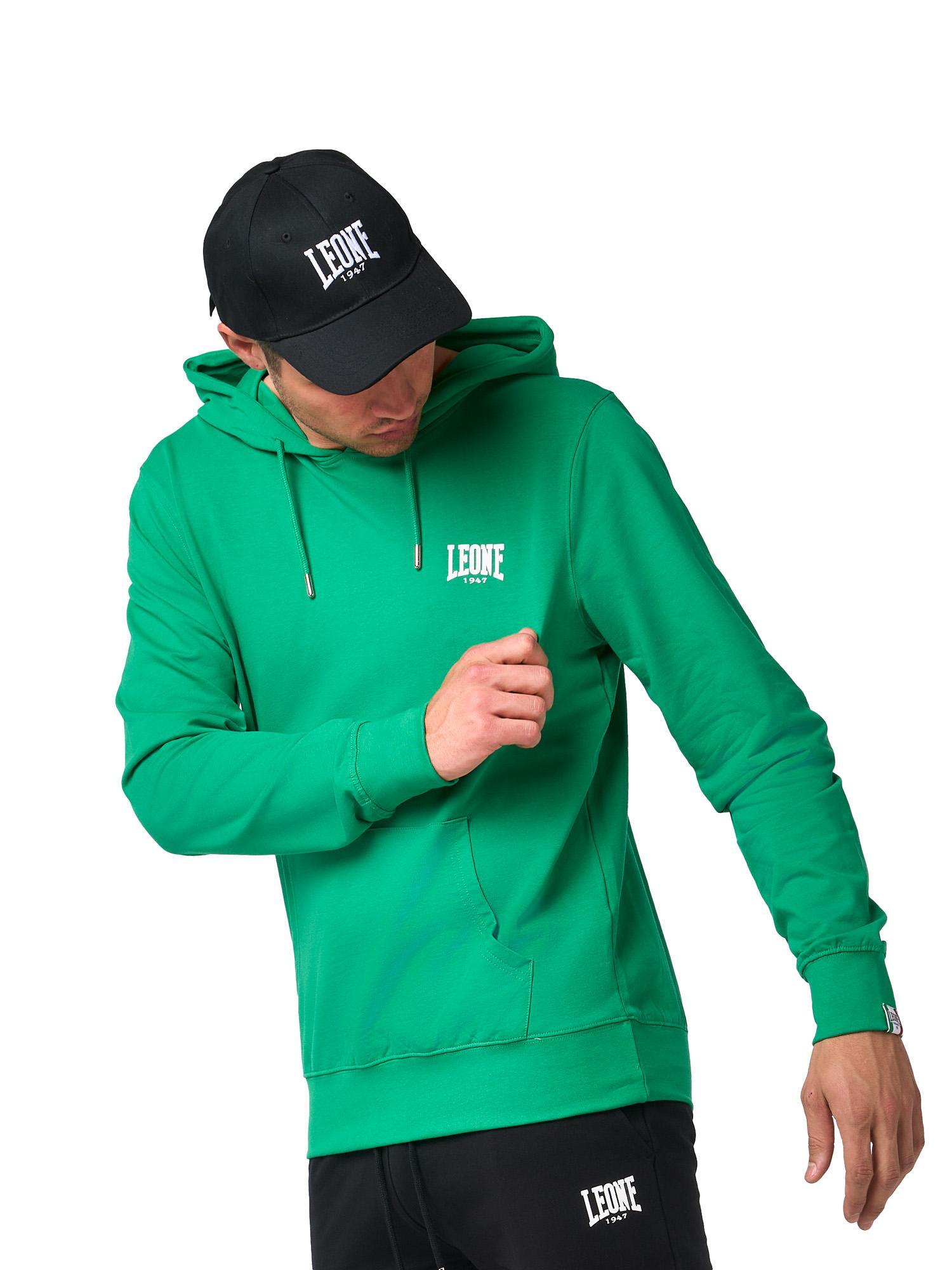 Felpa pull on da uomo con cappuccio Leone Basic 5/8