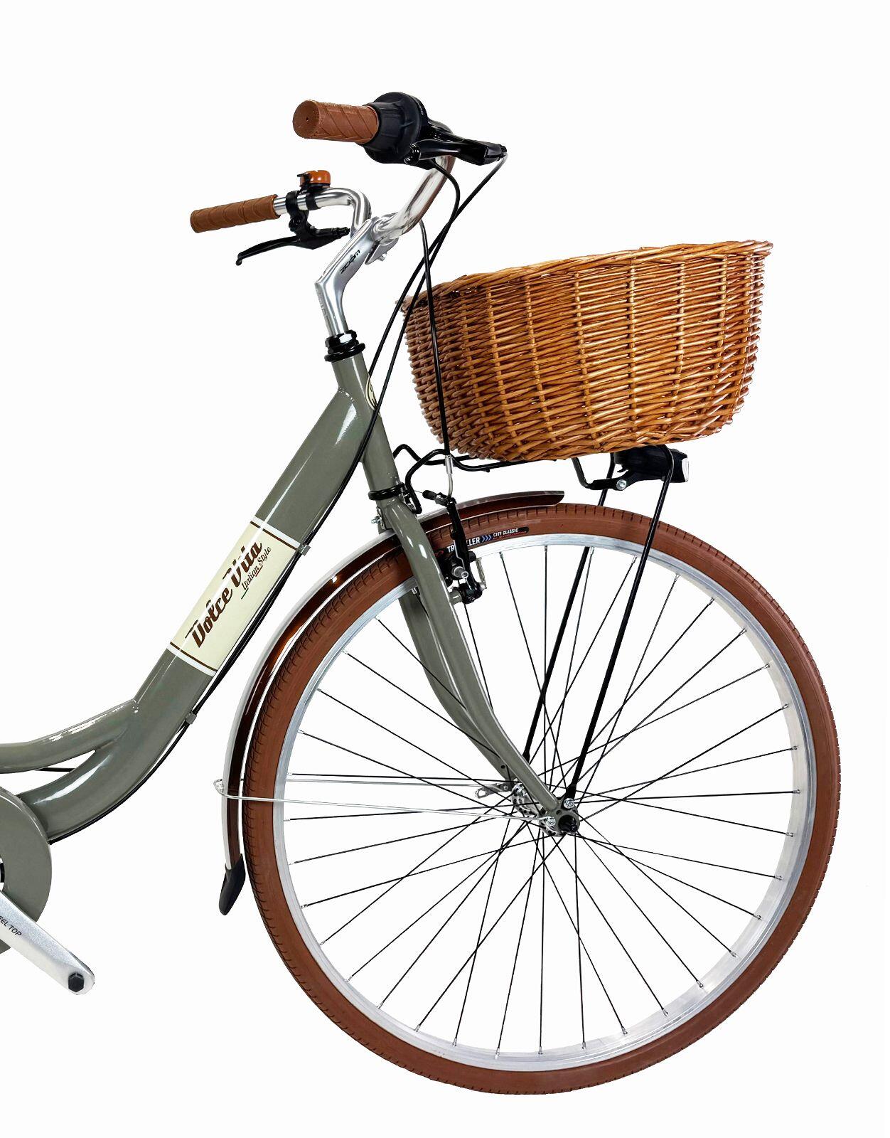 Bicicleta urbana Dolce Vita by Canellini VENERE 28" con cesta - Gris 3/3