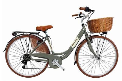 Bici da città Dolce Vita by Canellini VENERE 28" con cesto - Grigio