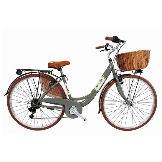 Rower miejski Dolce Vita by Canellini VENERE 28" z koszykiem - Szary