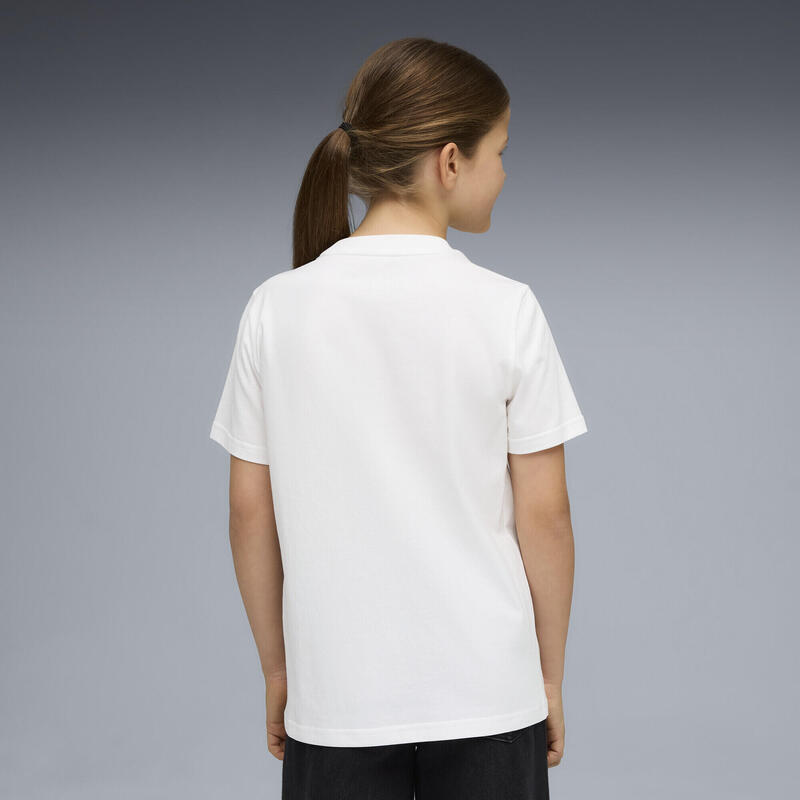 Tricou copii mânecă scurtă, imprimeu logo M Motorsport Essentials, alb PUMA