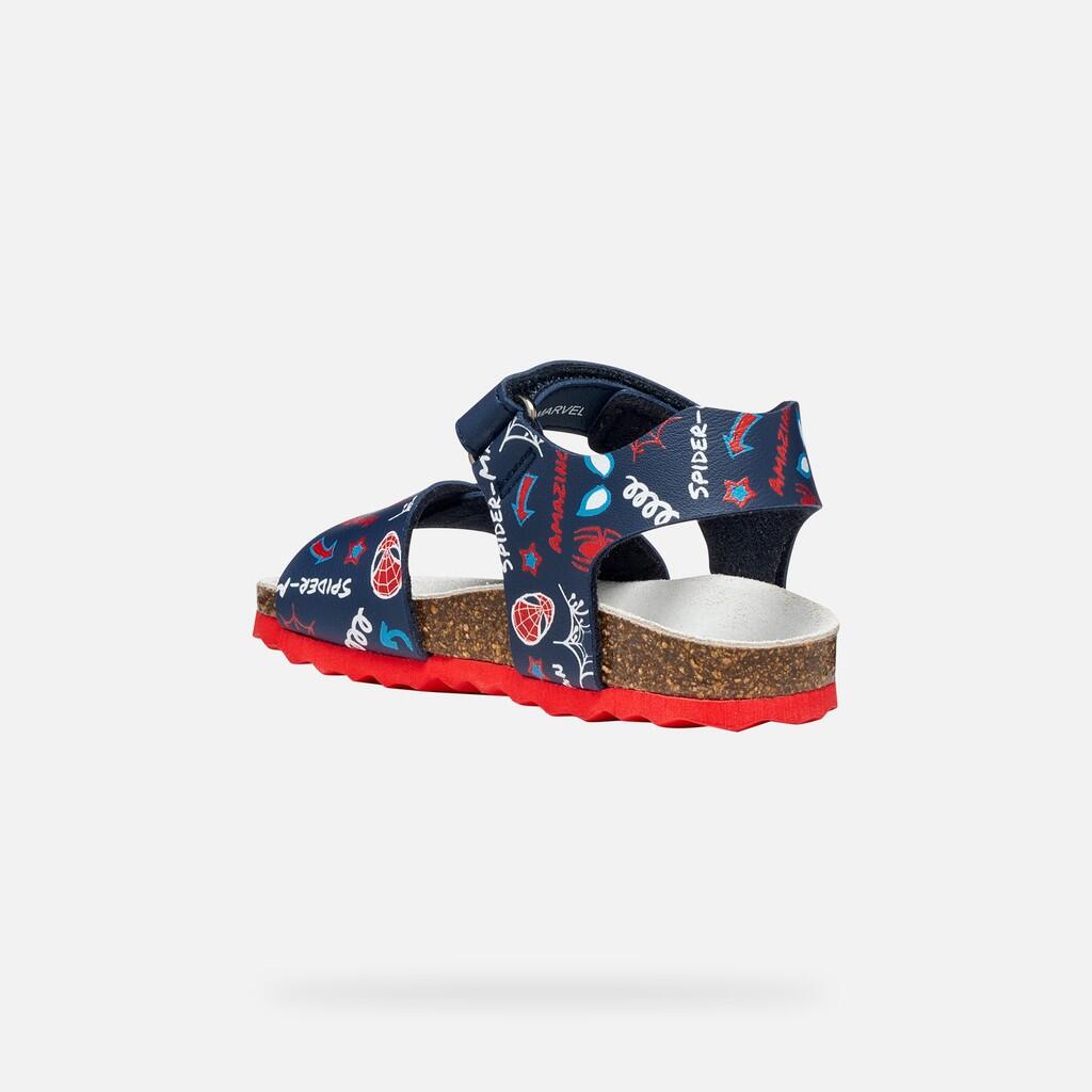 Sandales Bébé Garçon SANDAL CHALKI BABY BOY Bleu Marine/Rouge 5/7