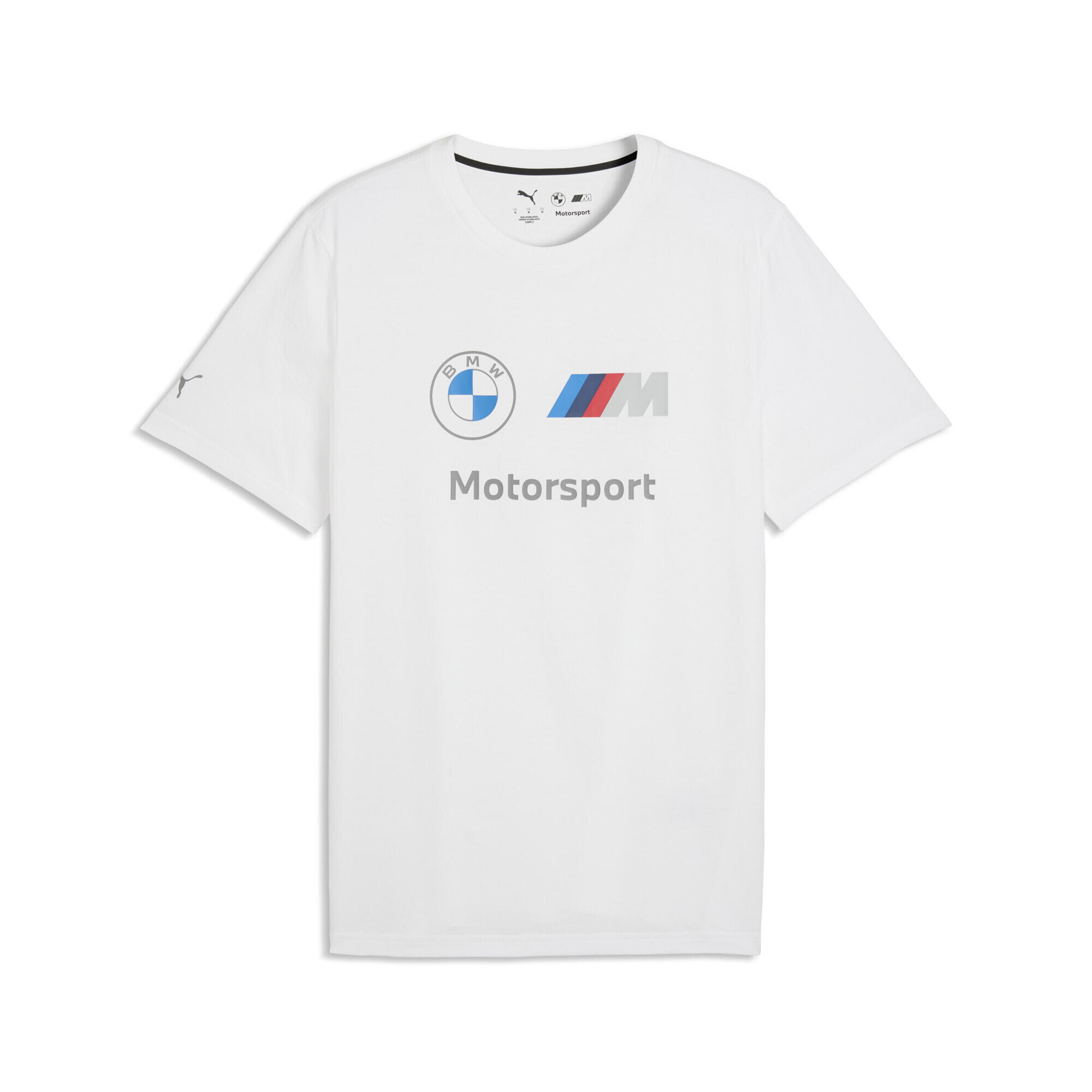 Tricou alergare bărbați mânecă scurtă M Motorsport Essentials, alb PUMA