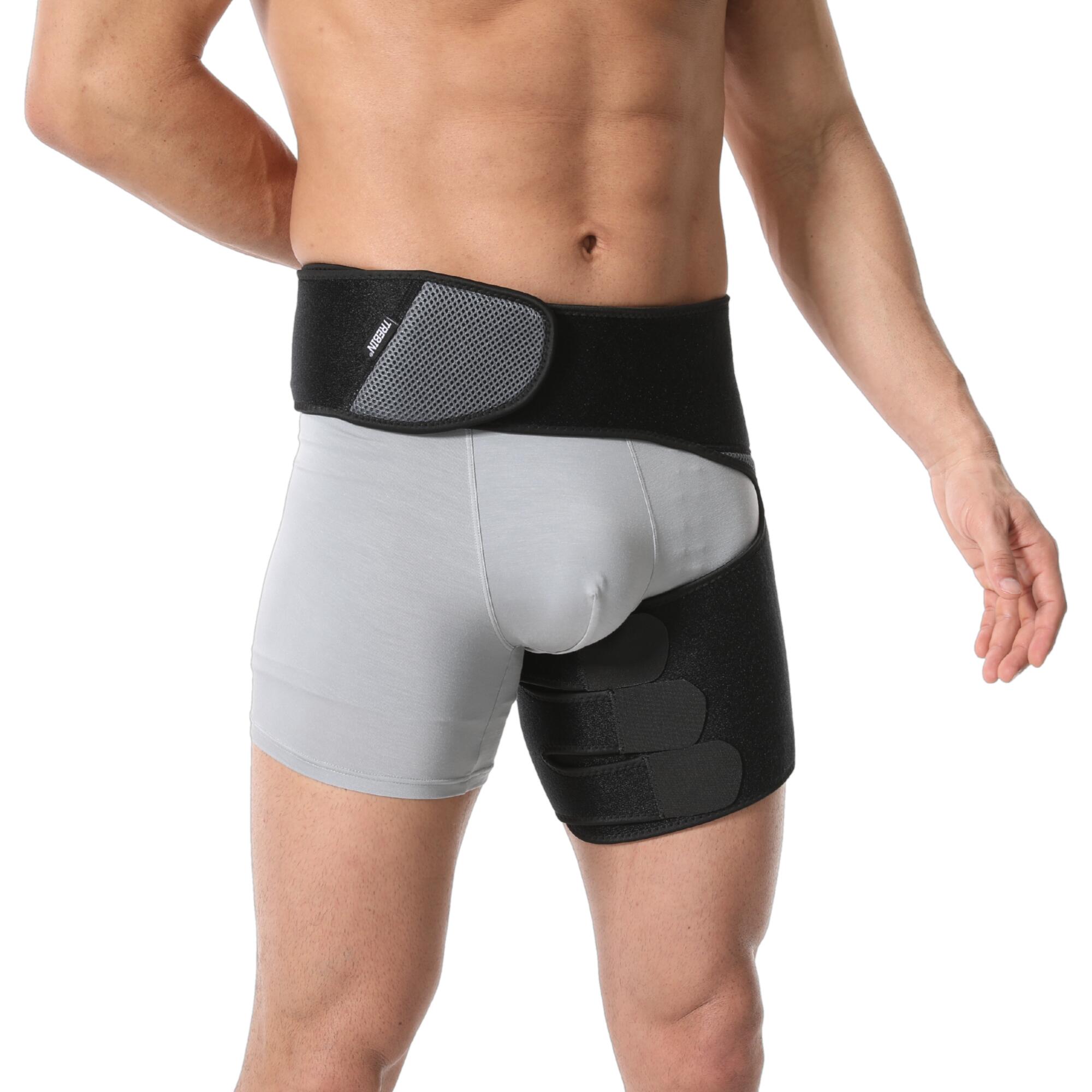 Heupbrace réglable – Compression hanche & aine – Noir – Taille S 3/7