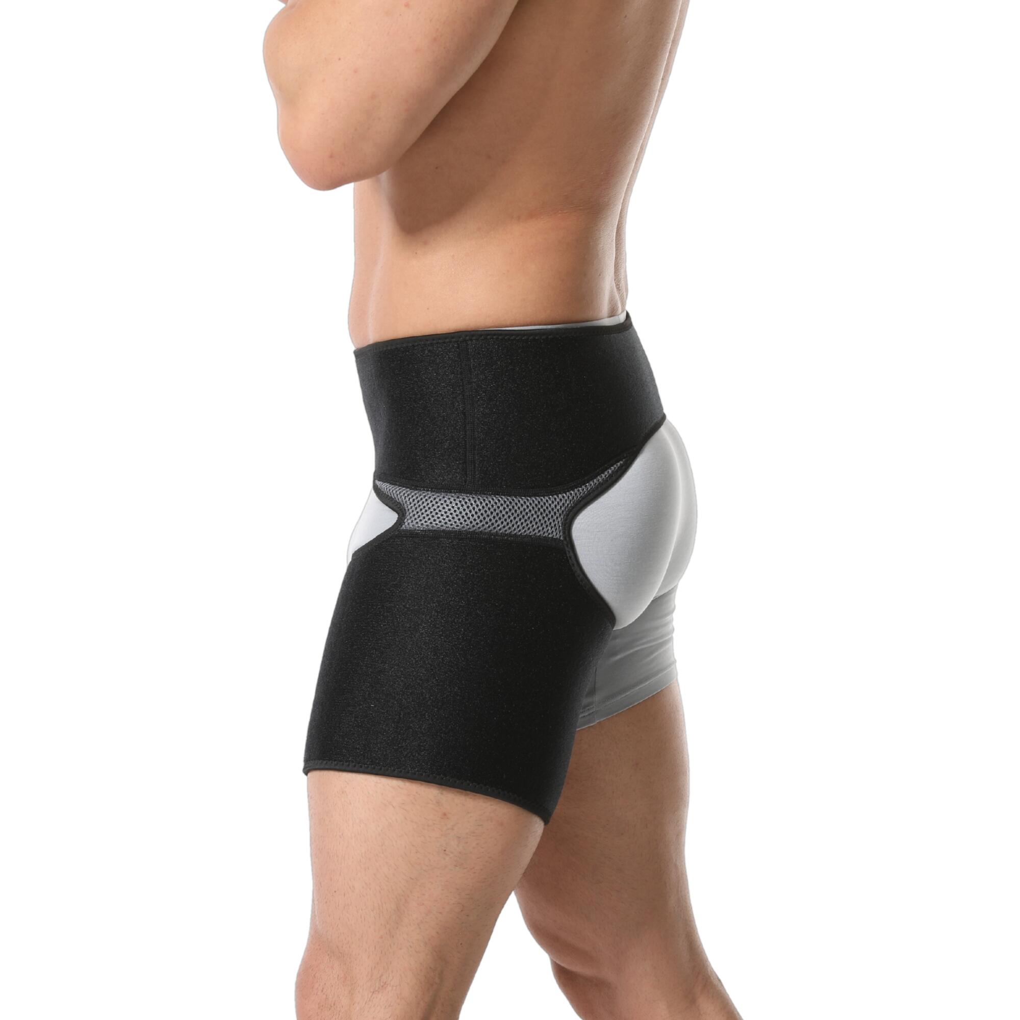 Heupbrace réglable – Compression hanche & aine – Noir – Taille S 2/7