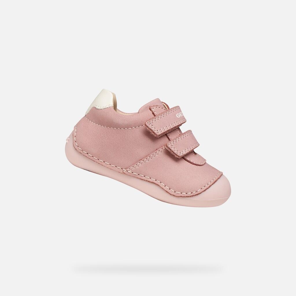 Premiers Pas Bébé Fille B TUTIM Vieux Rose/Blanc Cassé 1/7