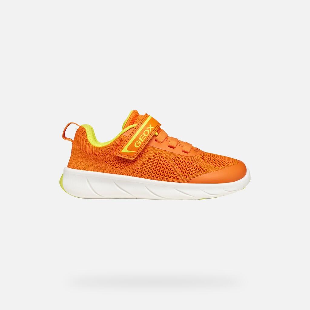 Baskets Garçon J FOOT-RUN BOY Orange/Citron Vert 2/7