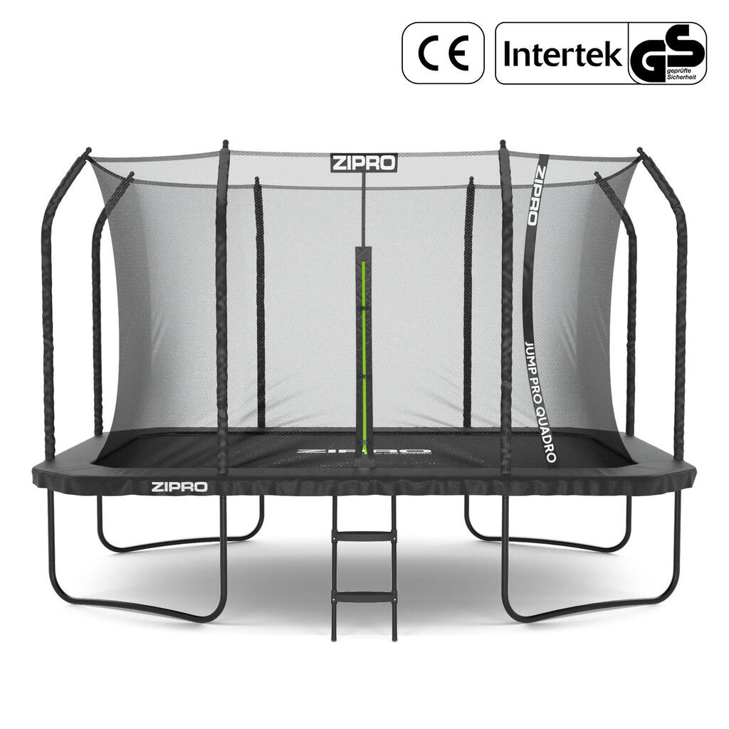 Rectangular Trampoline Zipro Jump Pro Quadro 8x12FT 366x244 cm Safety Net