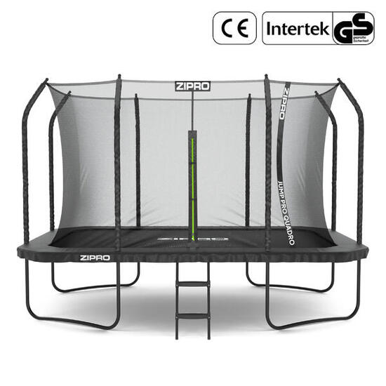 Trampolina Ogrodowa Prostokątna z Siatką Wewnętrzną Jump Pro Quadro 12FT 366cm