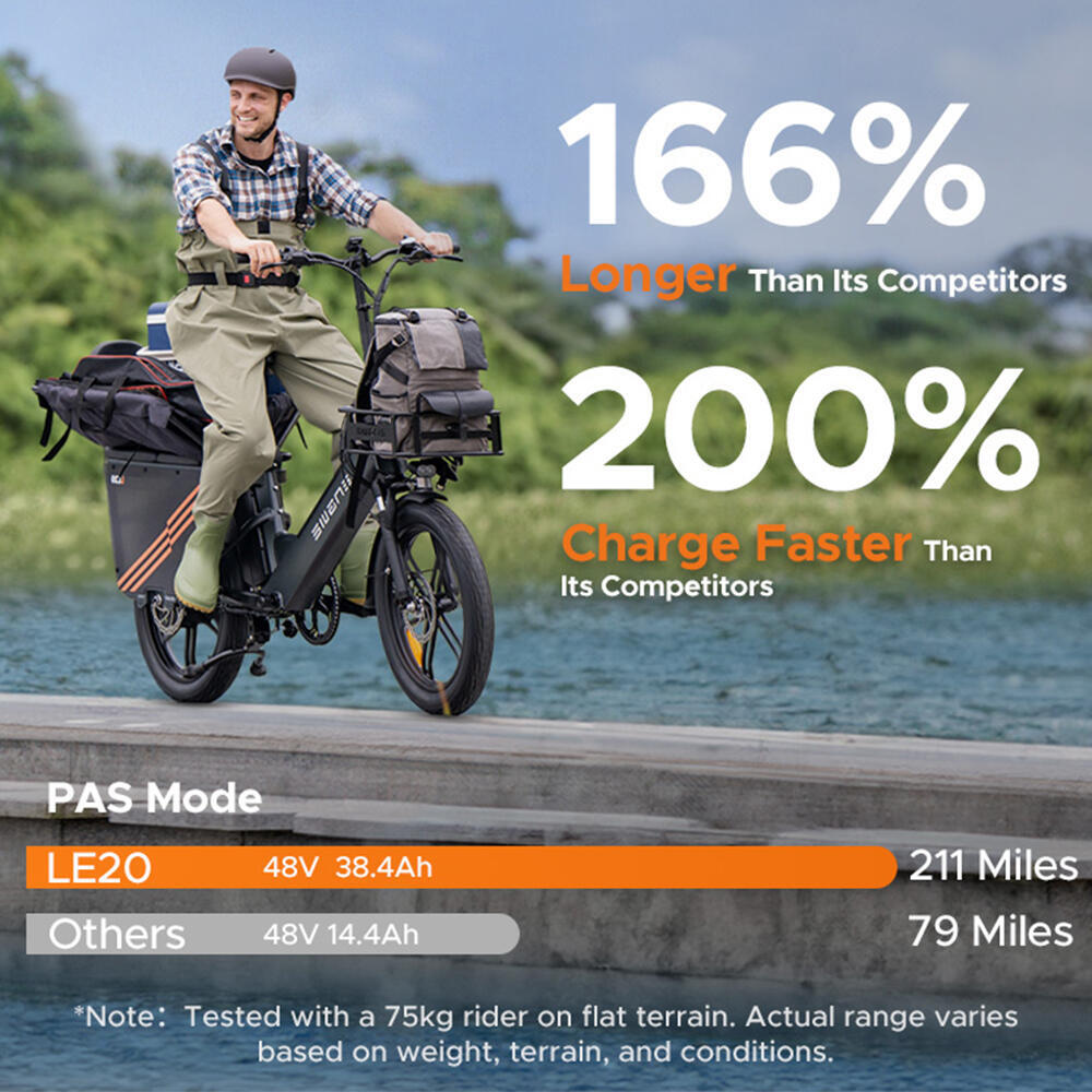 ENGWE LE20 | Cargador rápido 8A + Doble batería hasta 350 km 7/7