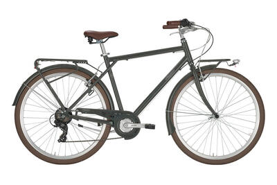 Stadsfiets velvet man 28 inch, olijfgroen