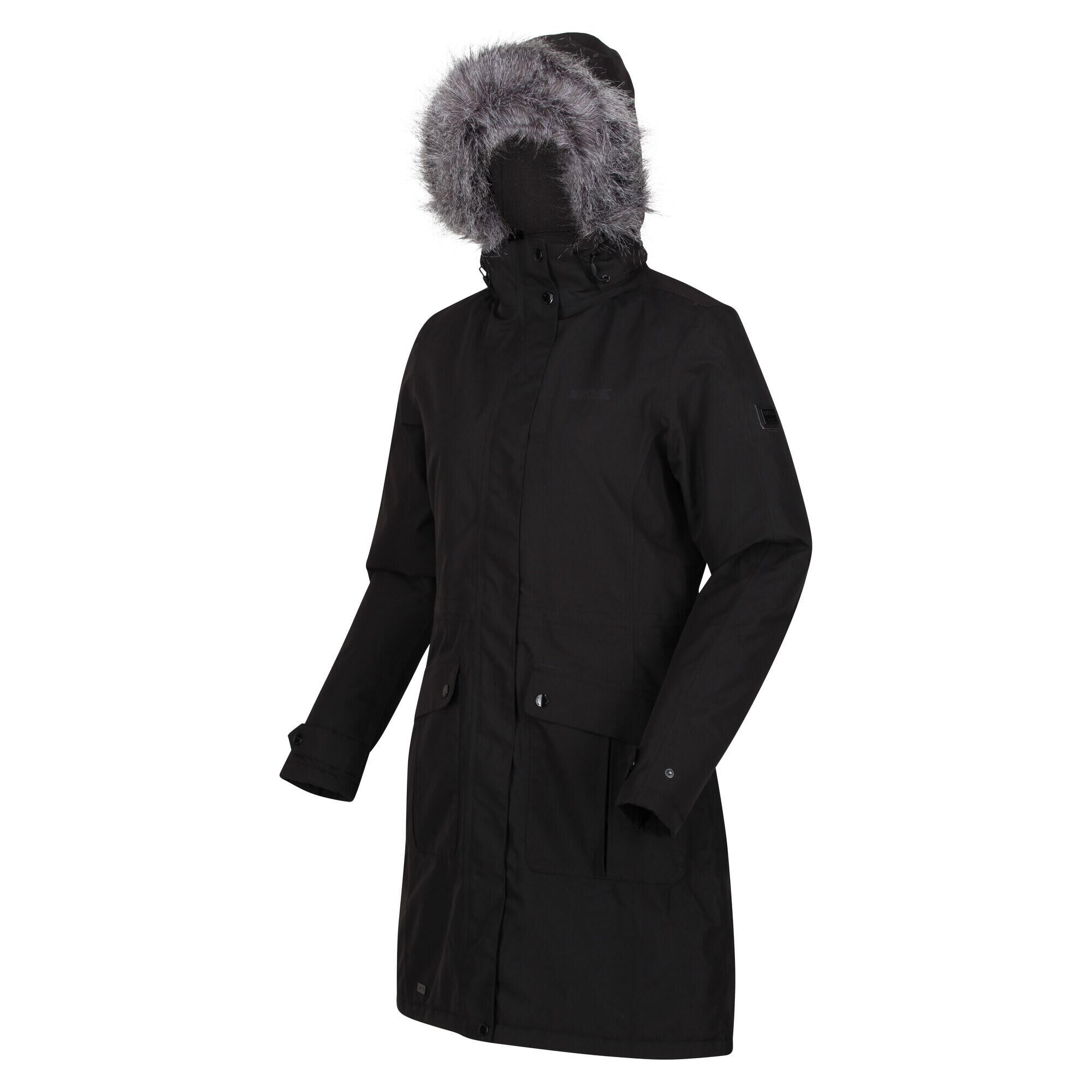 REGATTA Lumexia III Women's Hiking Knee Length Parka Jacket - Black