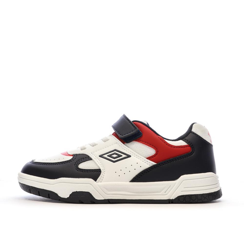Umbro Travys Boys' White, Red & Navy Trainers