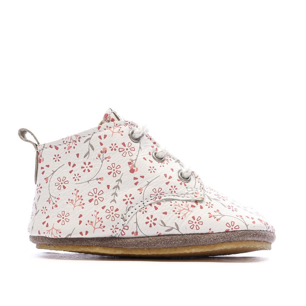 Chaussons Blanc à Fleurs Fille Aster Layas 2/7