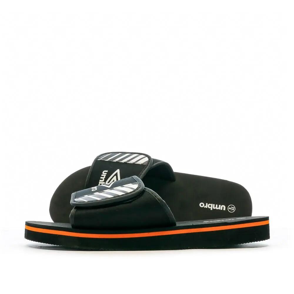 Umbro Men's Remo Black/Orange Slider Sandals