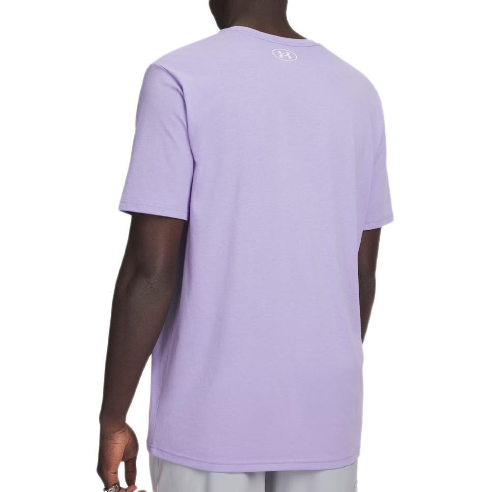 T-shirt Violet Homme Under Armour Left Chest 2/2