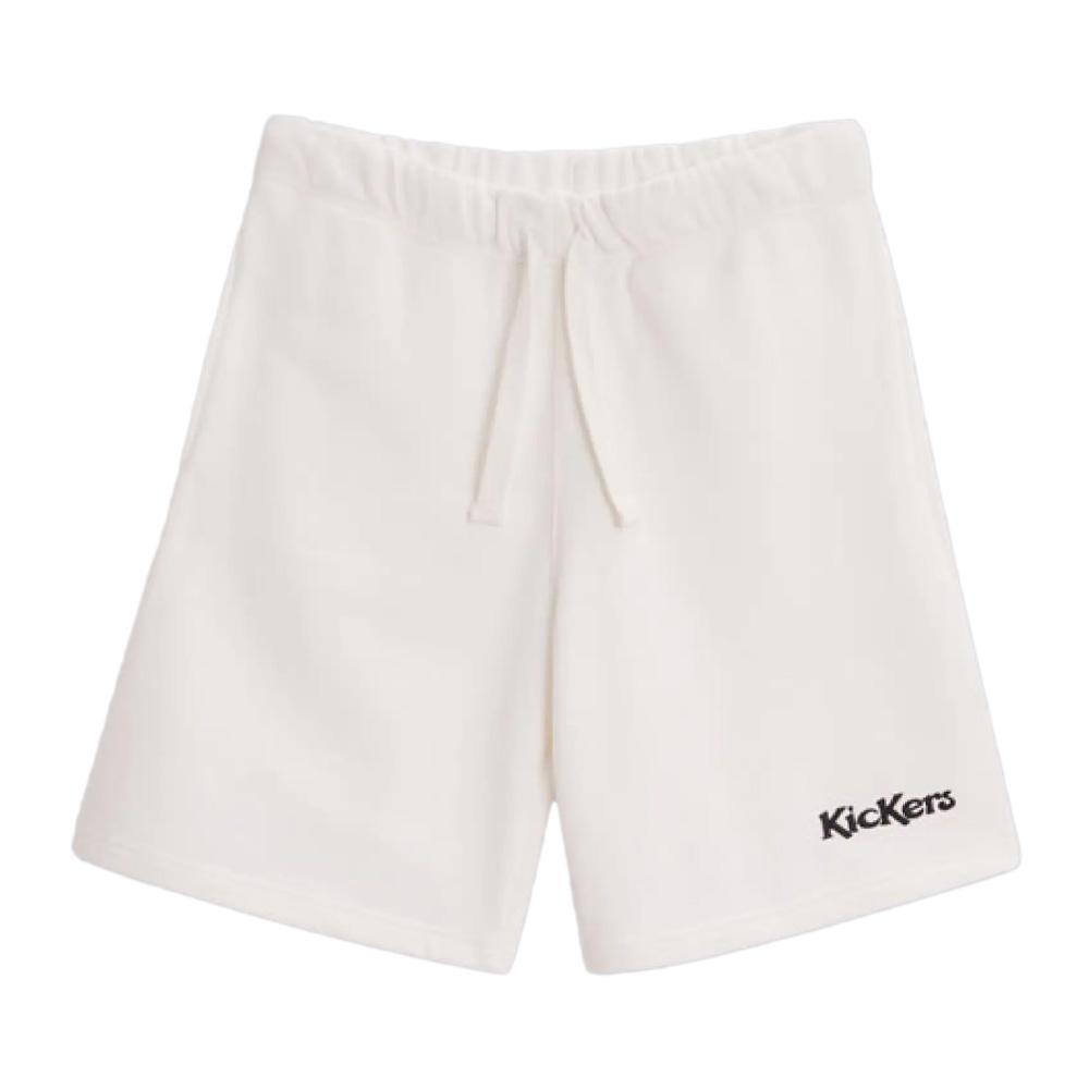 Pantaloni scurți KIKERS din fleece alb pentru bărbați