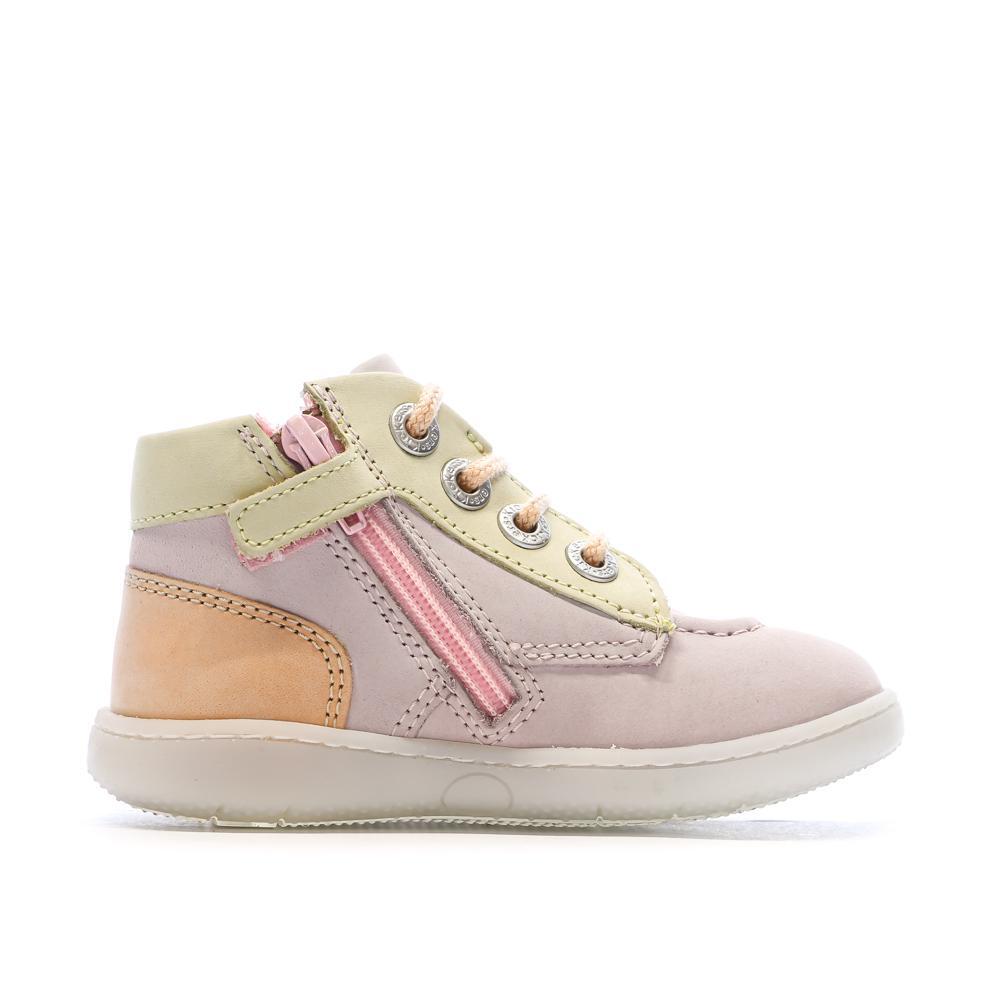 Baskets Rose Fille Kickers Kickiconic 2/7