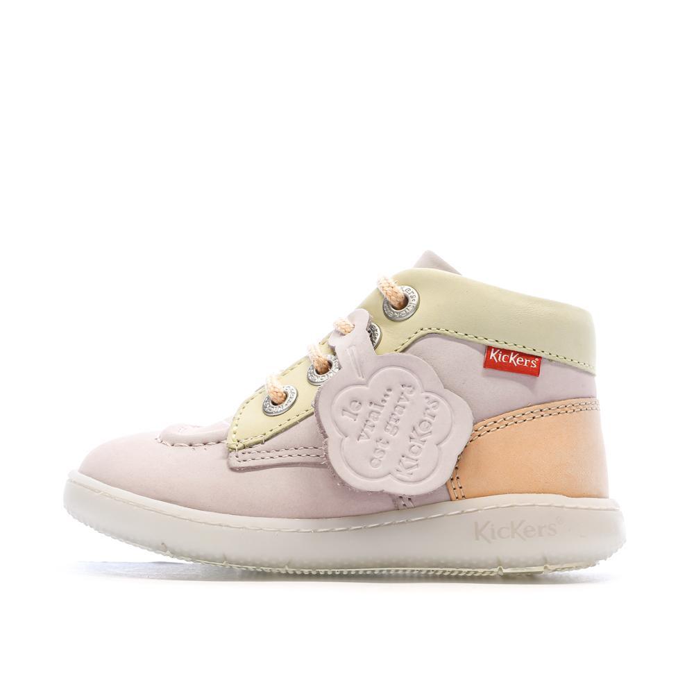 Baskets Rose Fille Kickers Kickiconic 1/7