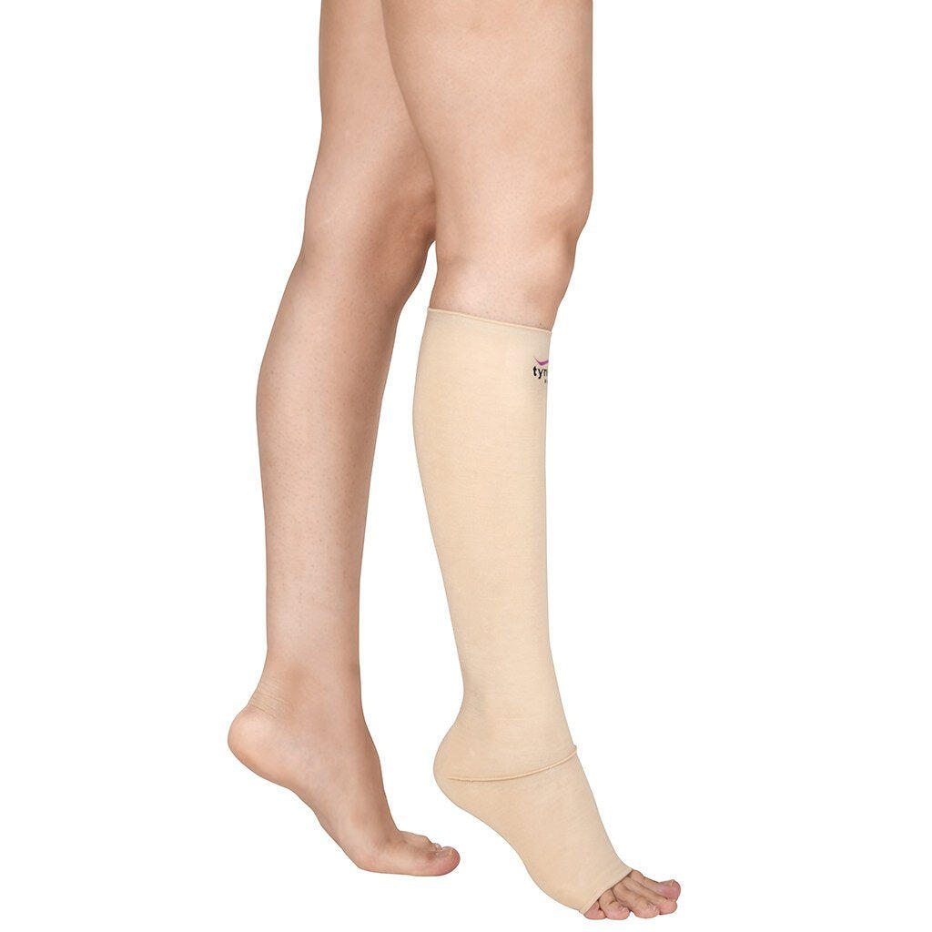 Compression Stocking Leg Below Knee Open Toe (Pair) - Wide
