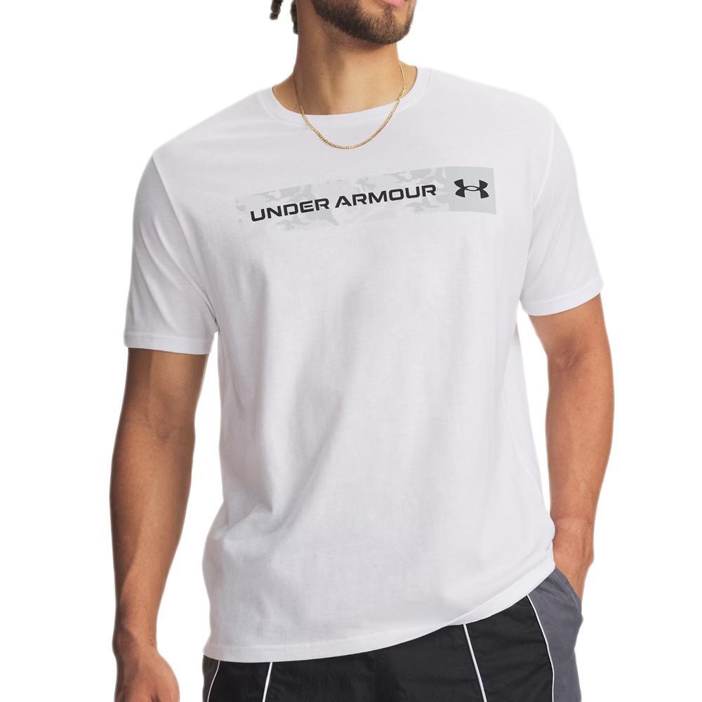 T-shirt Blanc Foncé Homme Under Armour Camo Chest Stripe 1/2