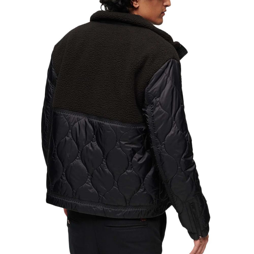 Blouson Noir Homme Superdry Sherpa Quilted Hybrid 2/2