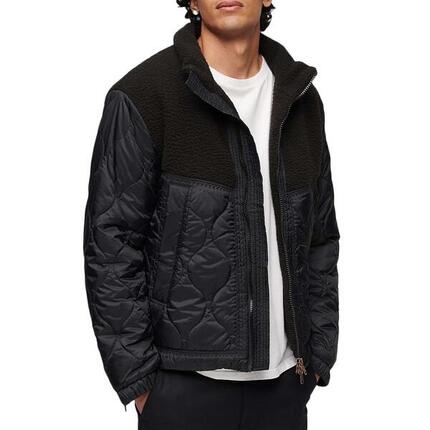 Superdry Herren Sherpa Hybrid Steppjacke Schwarz