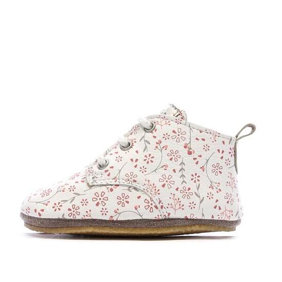 Chaussons Blanc à Fleurs Fille Aster Layas
