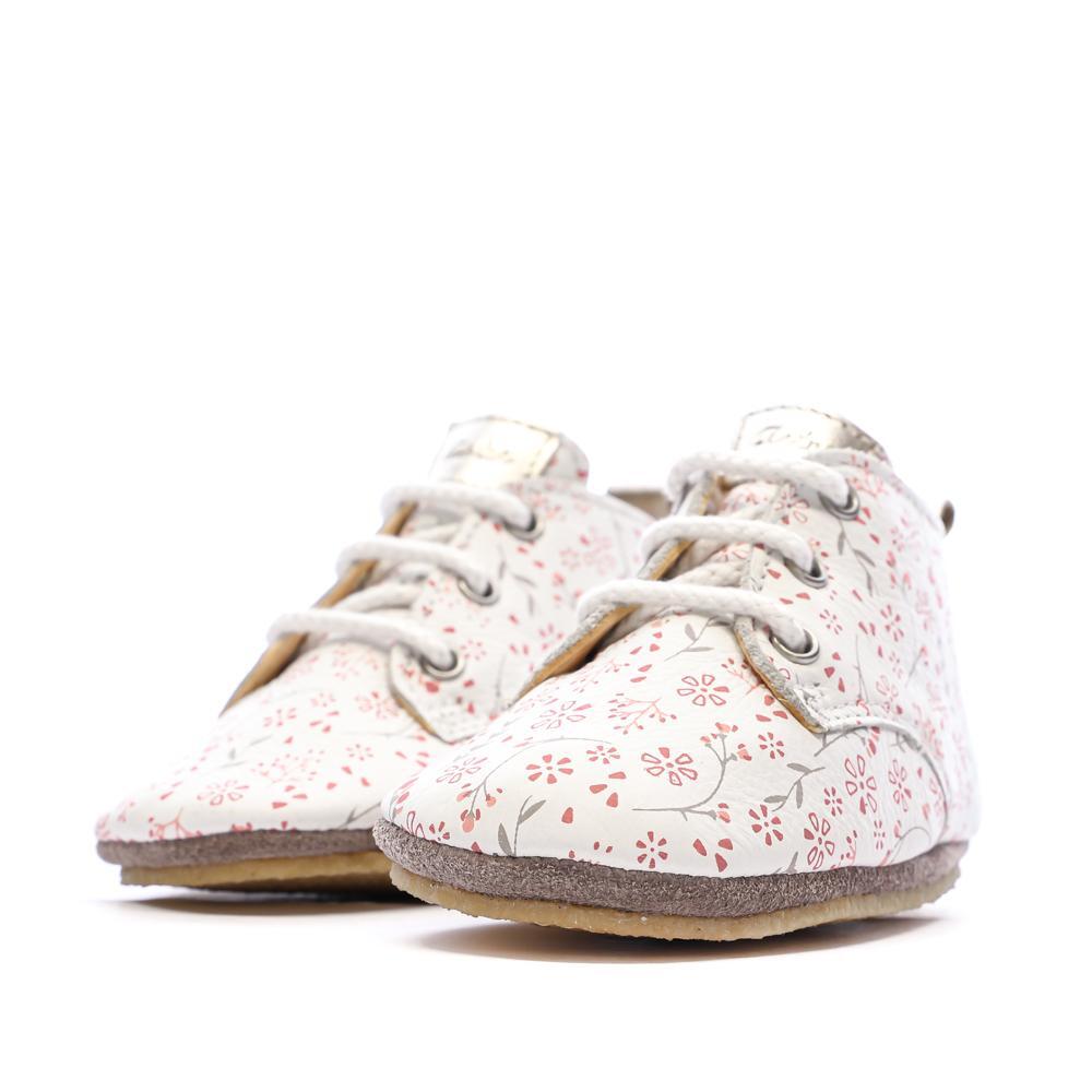 Chaussons Blanc à Fleurs Fille Aster Layas 6/7