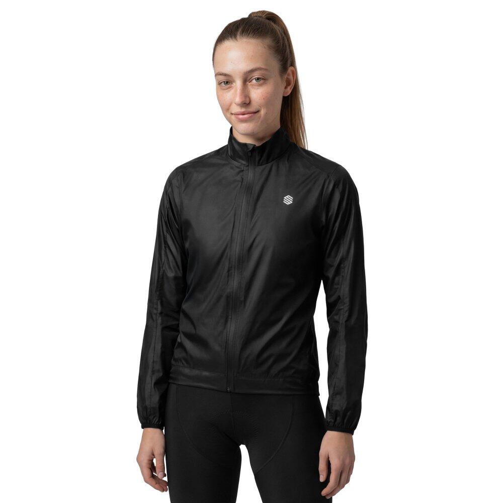 Women Cycling 's rain jacket J2 Troumouse Black
