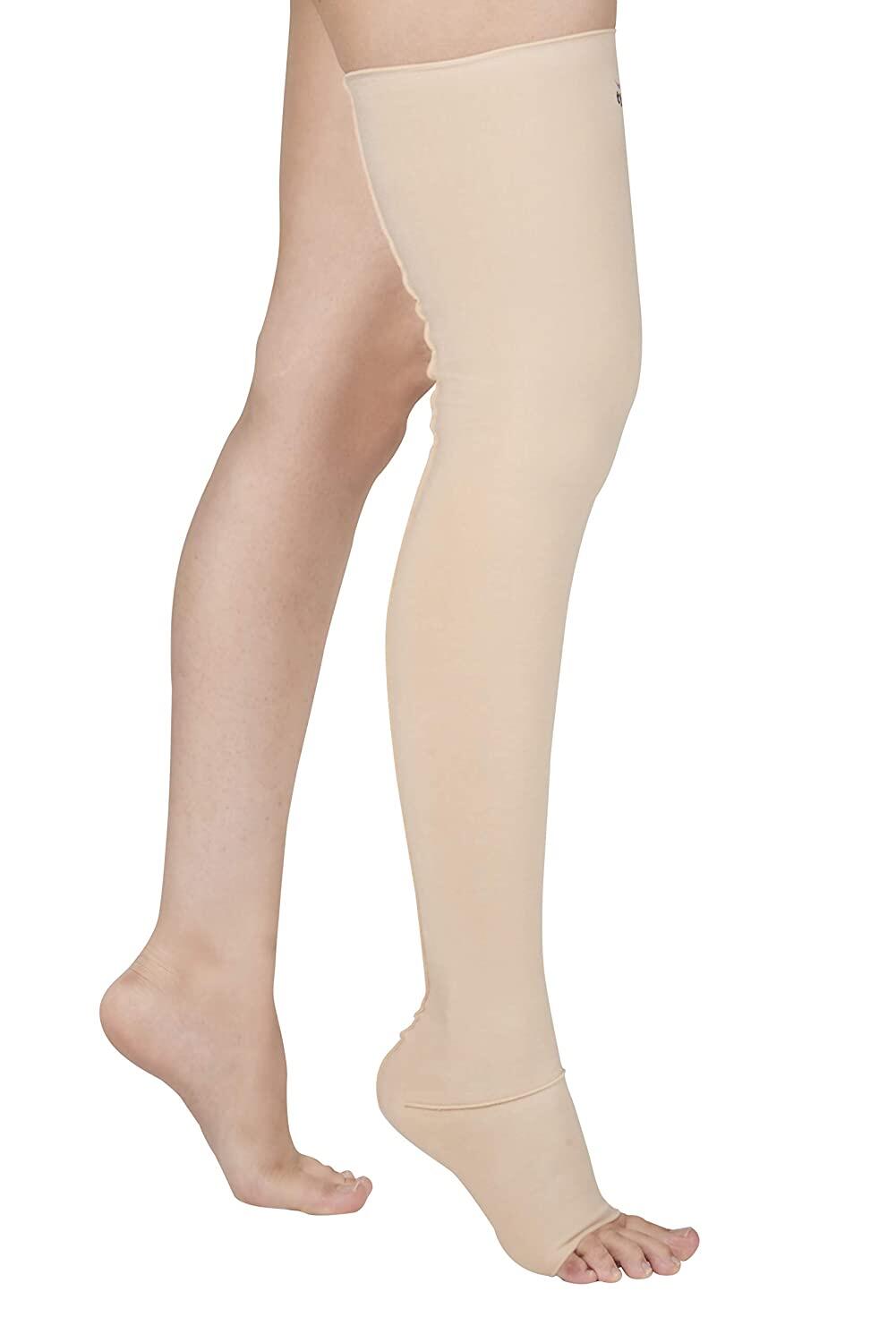 Compression Stocking Leg Mid Thigh Open Toe (Pair) - Normal