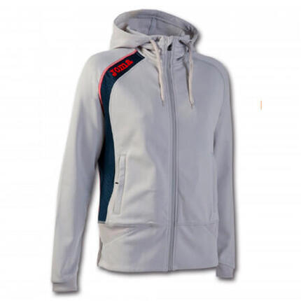 CHAQUETA CHANDAL CON CAPUCHA MUJER MODELO ELITE V GRIS