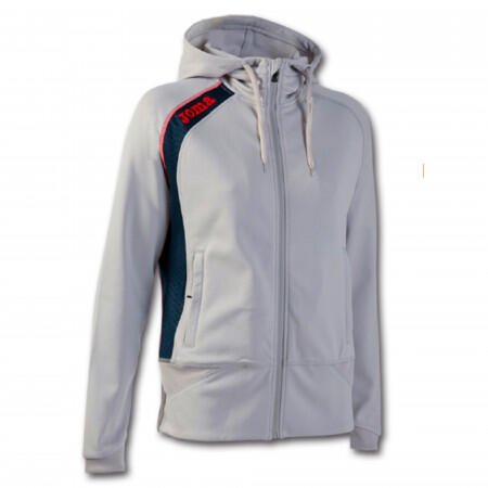 CHAQUETA CHANDAL CON CAPUCHA MUJER MODELO ELITE V GRIS