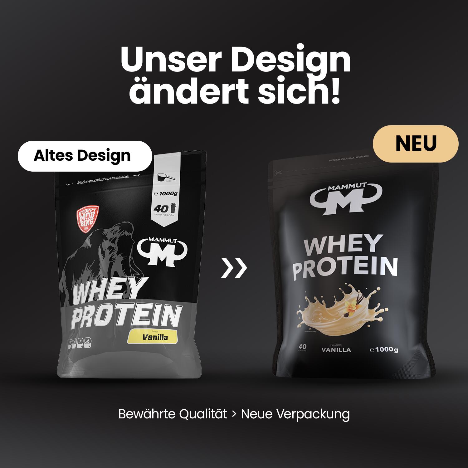 Whey Protein - Vanilla - 1000 g Zipp-Beutel 2/5