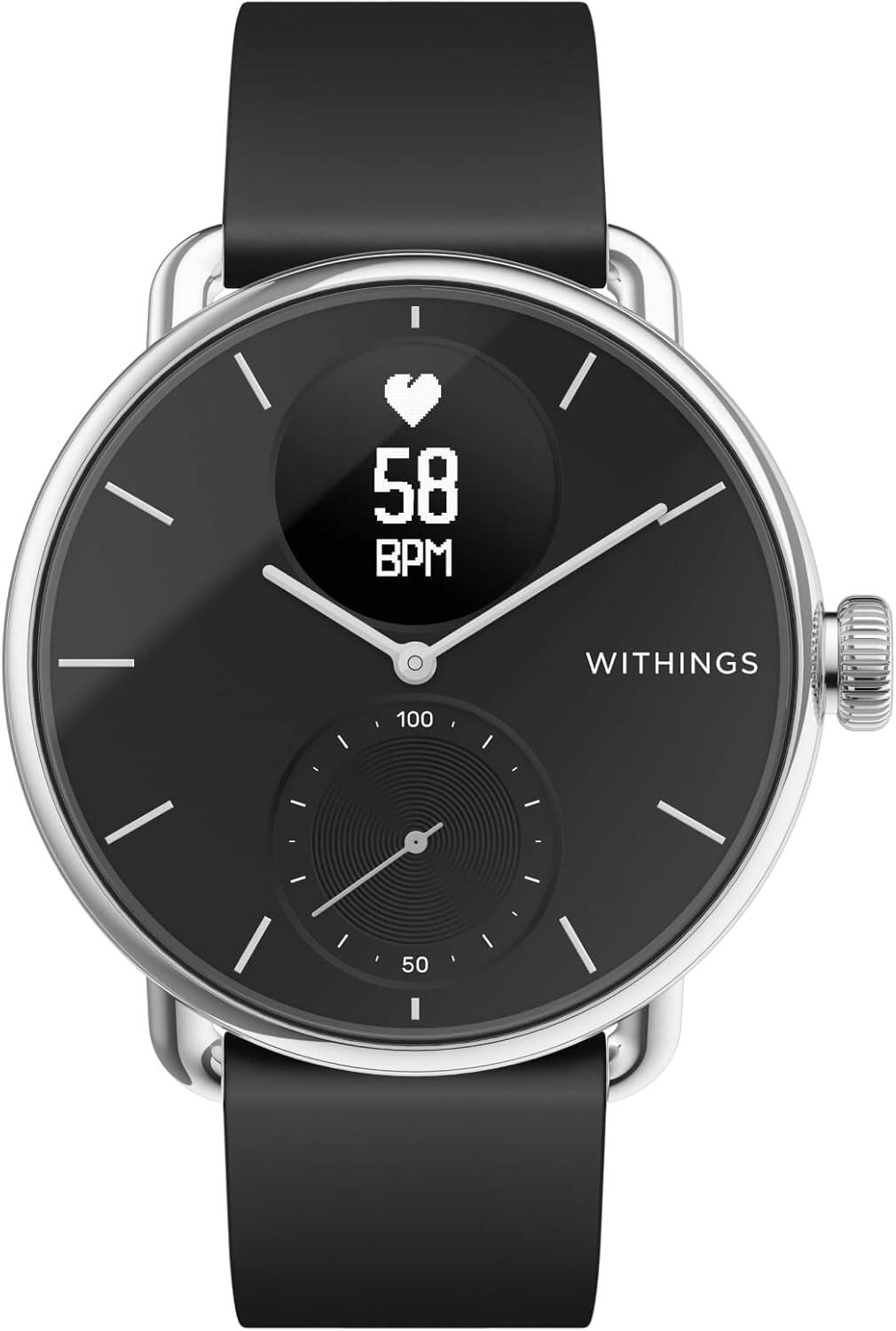 WITHINGS Montre connectée santé ScanWatch Noir 38mm