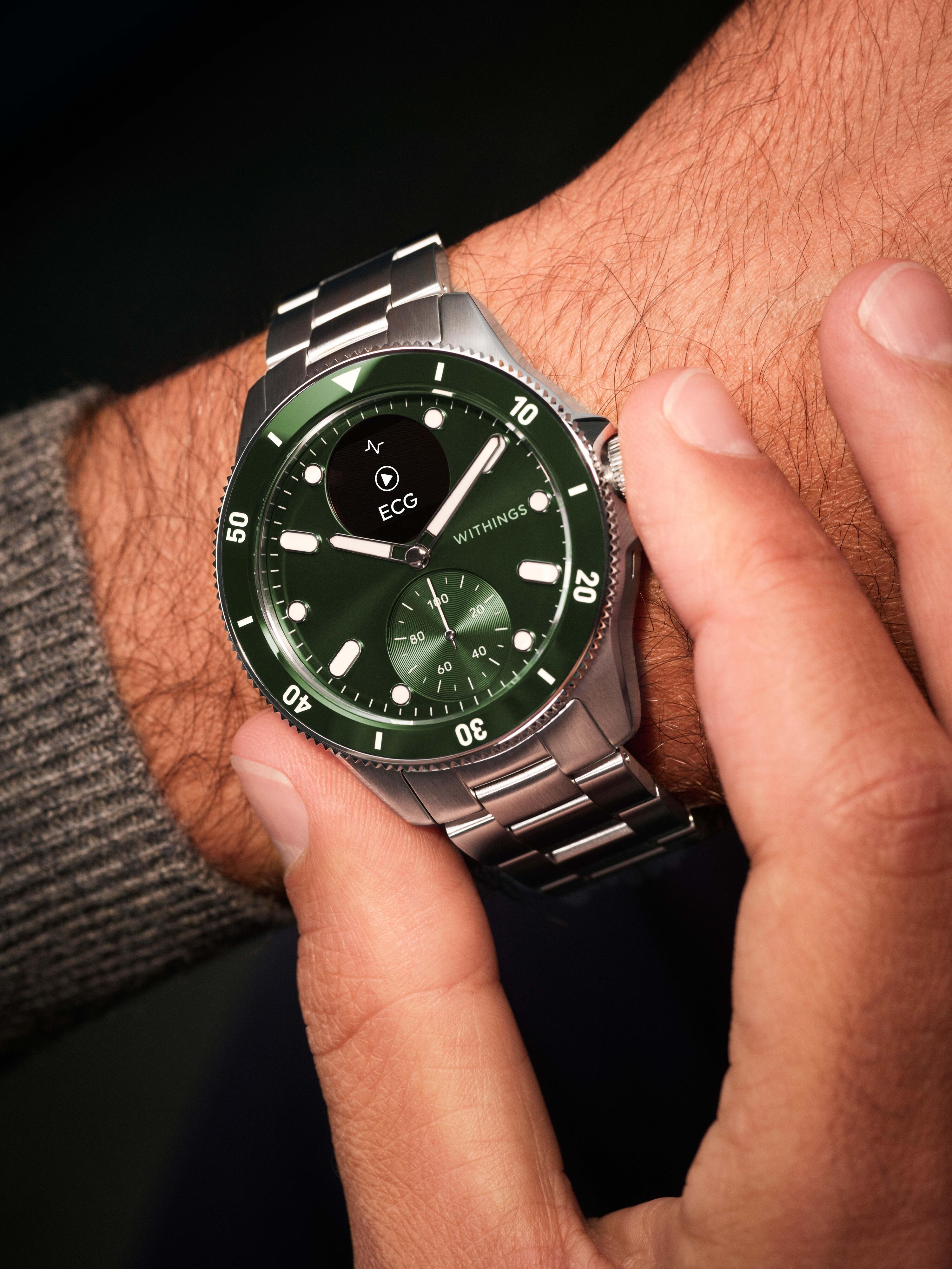 WITHINGS ScanWatch Nova - Orologio Smart per la salute - 42mm Verde 4/7