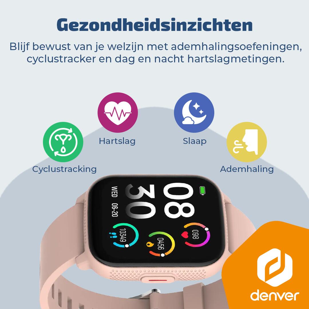 Smartwatch - 130+ sportmodi - Hartslagmeter - Saturatiemeter - SWC184RO 3/7