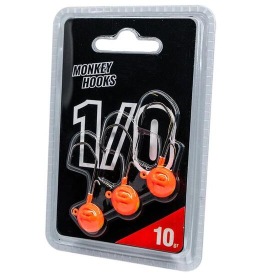 Jigkop - Monkey Lures - Monkey Hooks (1/0) (3g, Orange - Yellow)