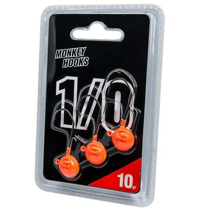 Jigkop - Monkey Lures - Monkey Hooks (1/0) (3g, Orange - Yellow)