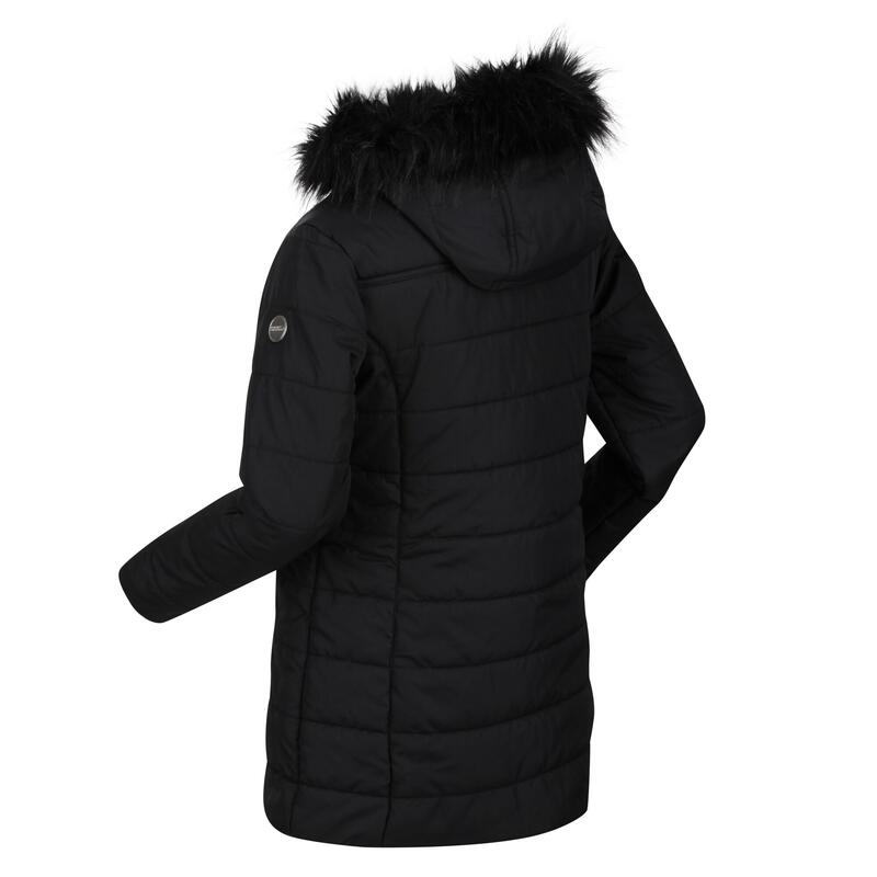 Fabrizia geïsoleerde parka wandeljas voor kinderen - Zwart