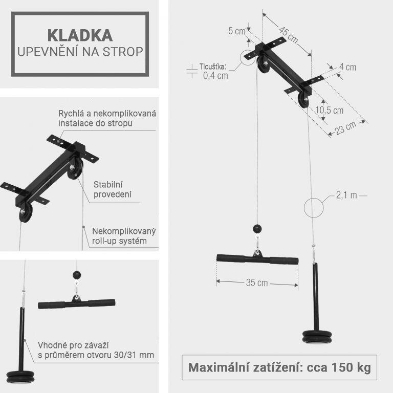 Lat Pulley - Dakmontage - Belastbaar tot 150 kg 4/7