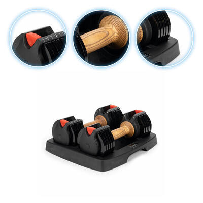 Set di manubri regolabili singoli con supporto XTREXO
