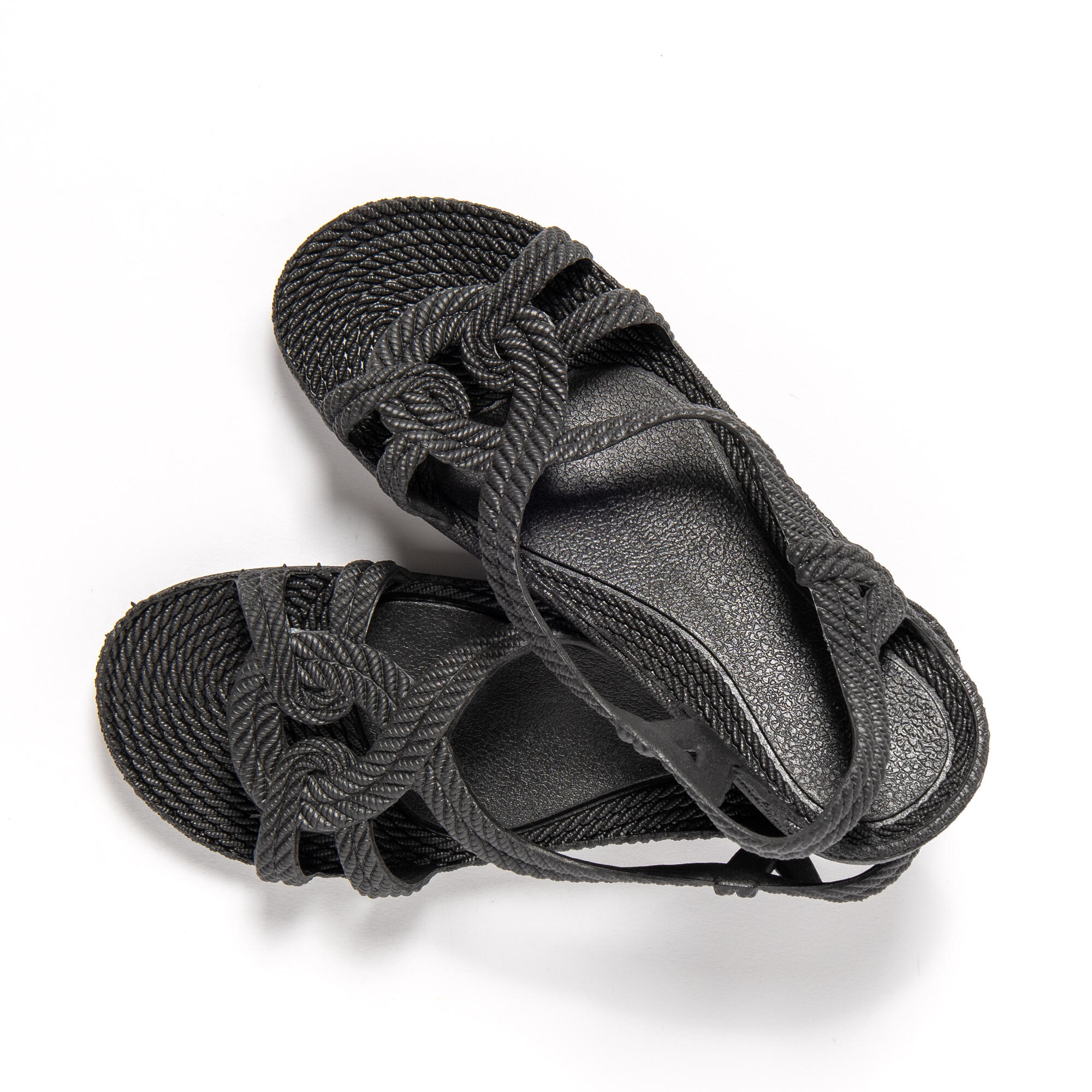 Infradito da spiaggia unisex di colore nero con suola in gomma 4/8